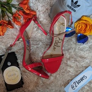 NWT Sam Edelman Red Sandal Heels Size 8.5 HOCO